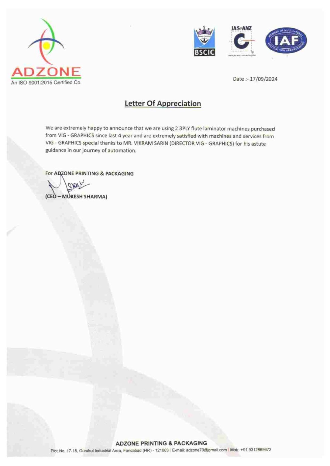 Adzone Printing & Packaging