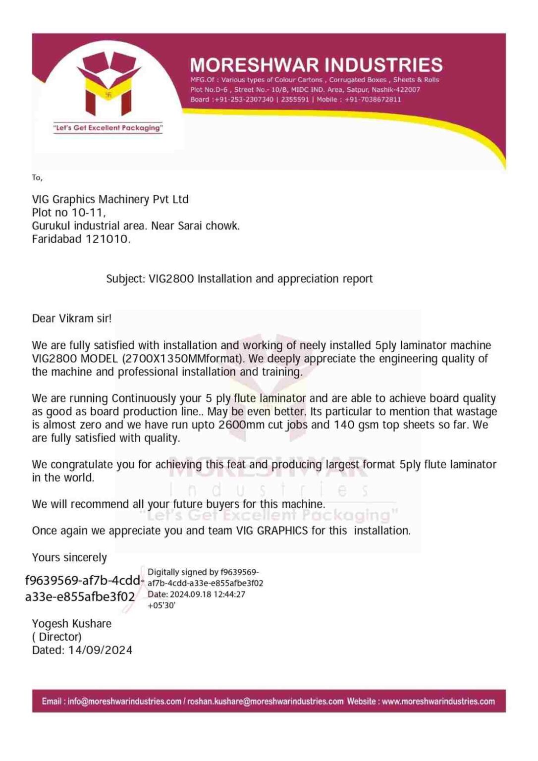 Moreshwar Industries